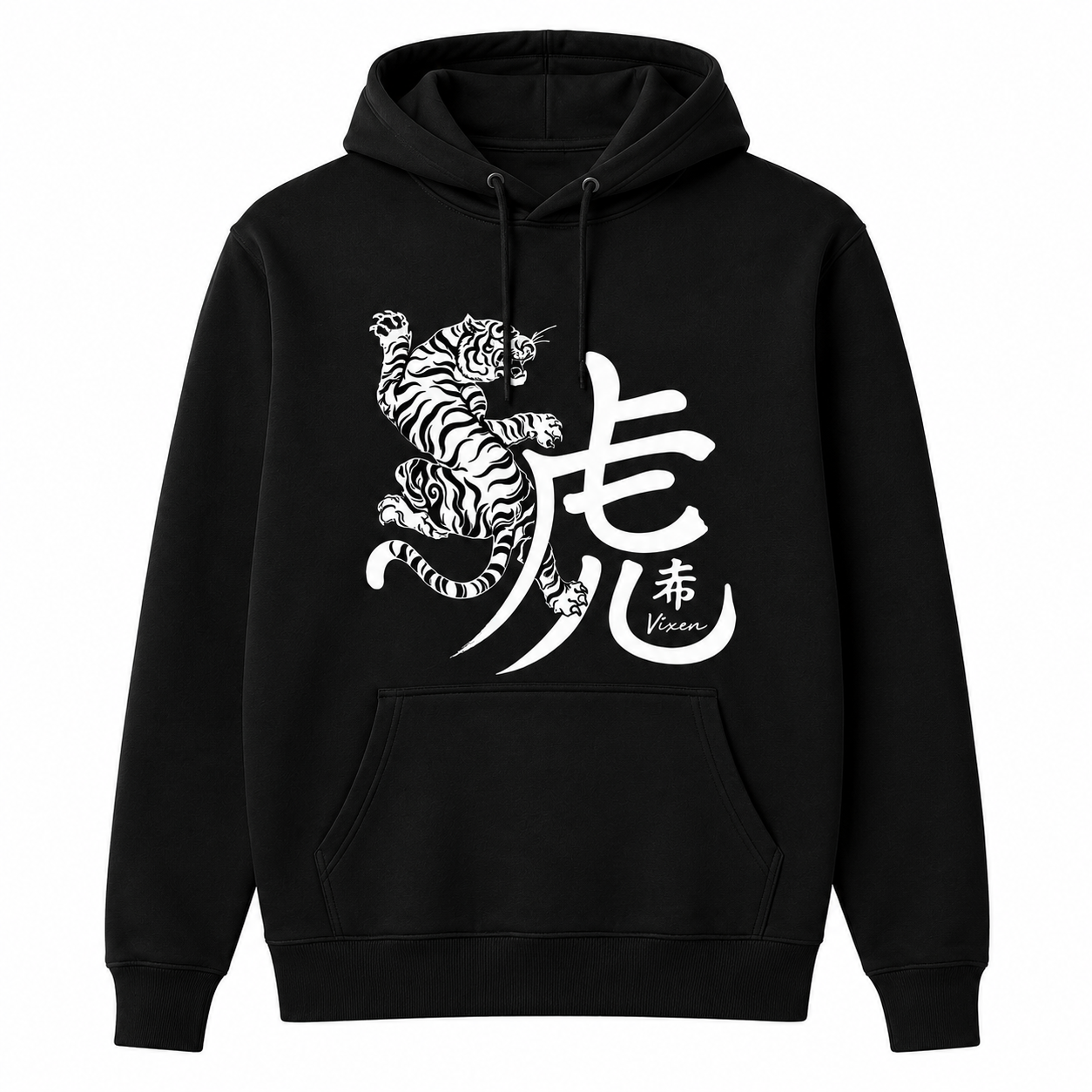 Vixen Tiger Kanji Hoodie Black Edition