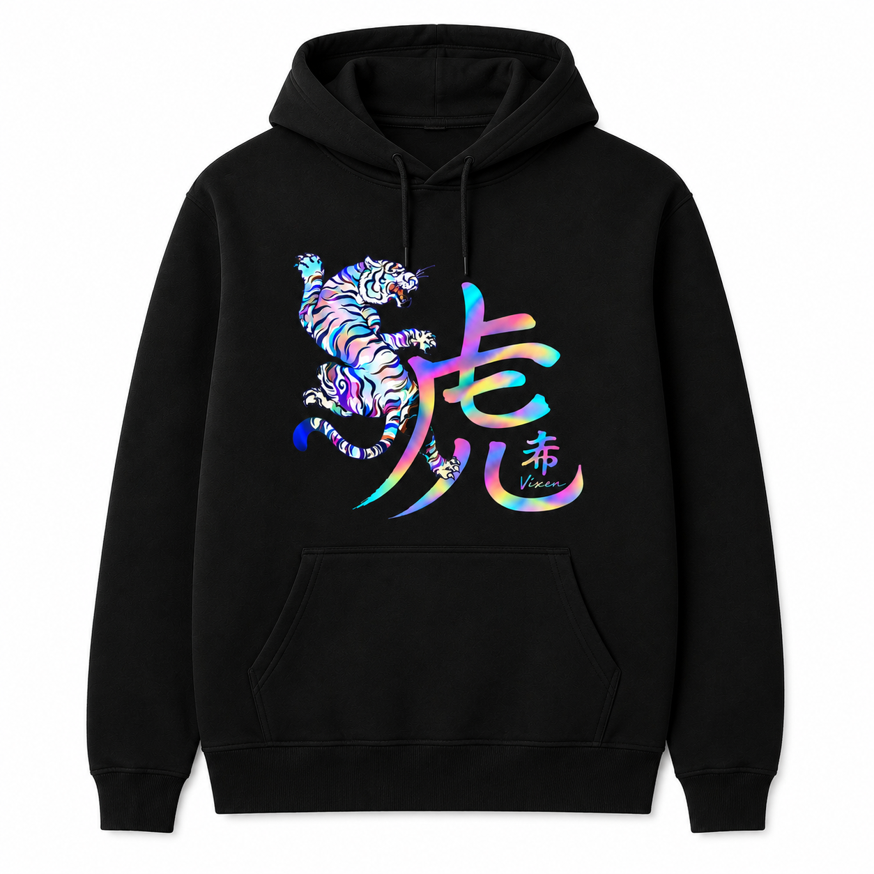 Vixen Hologram Tiger Hoodie - Black Edition