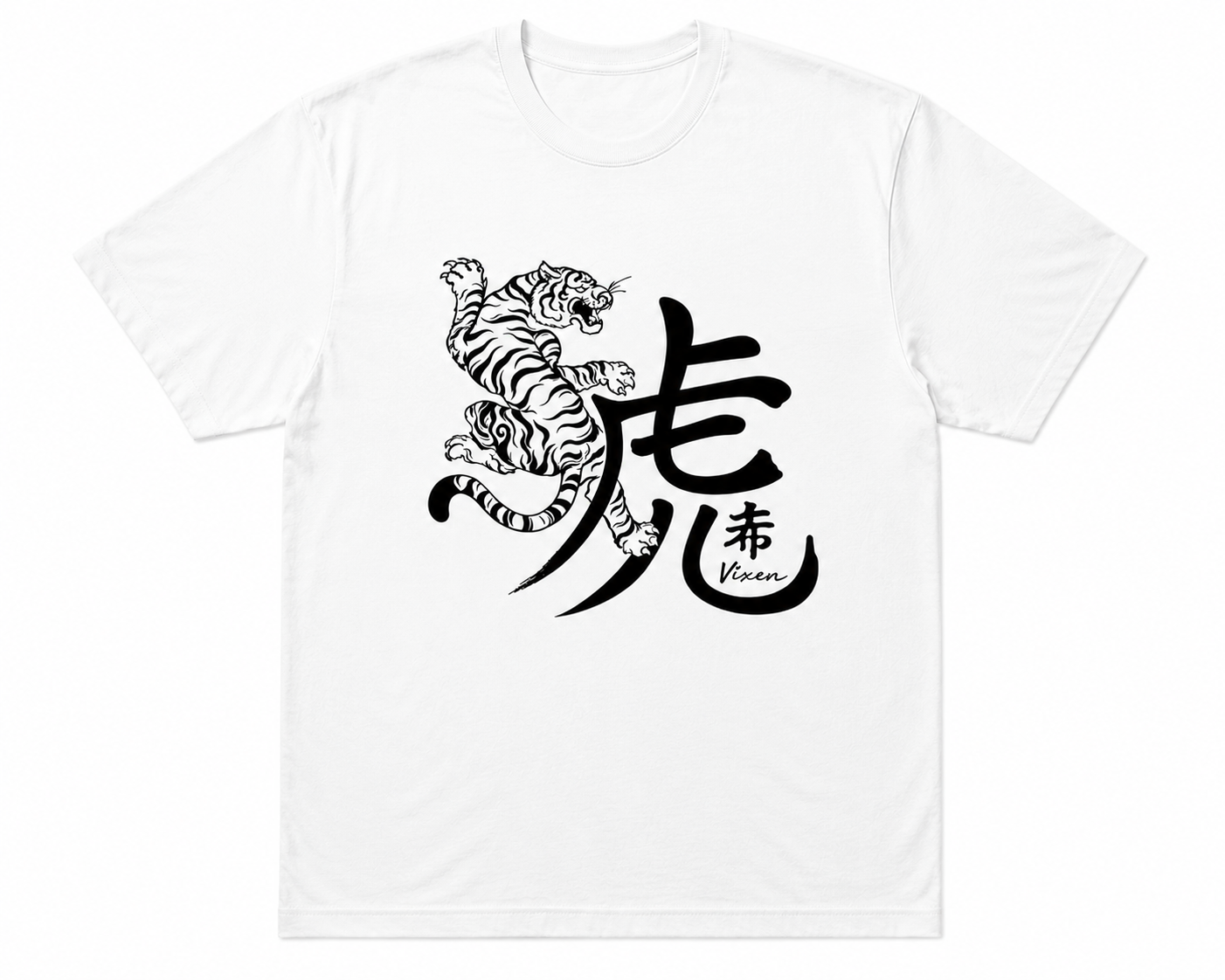 Tiger Spirit Crew Tee – White Edition