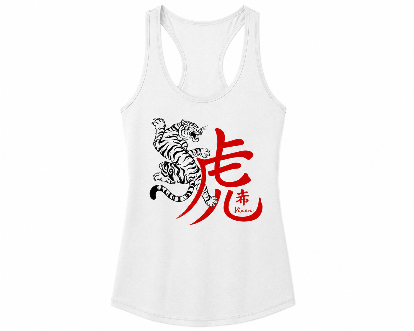 Tiger Spirit Racerback Tank – White Edition